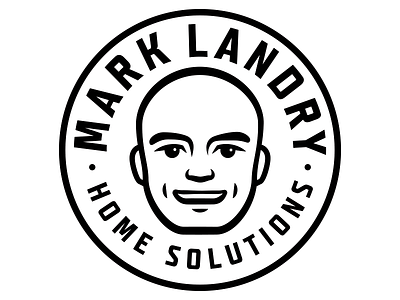 Mark Landry Home Solutions circle face logo typography