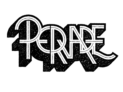 Pervade lettering logo type typography
