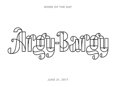 Argy-Bargy lettering logo type typography