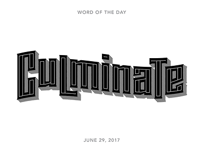 Culminate lettering logo type typography