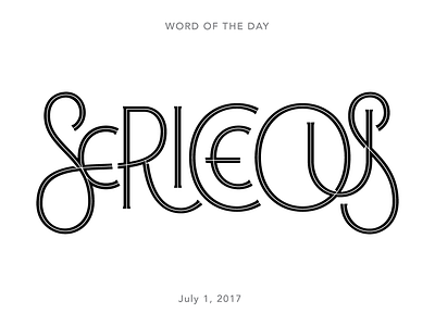 Sericeous lettering logo type typography