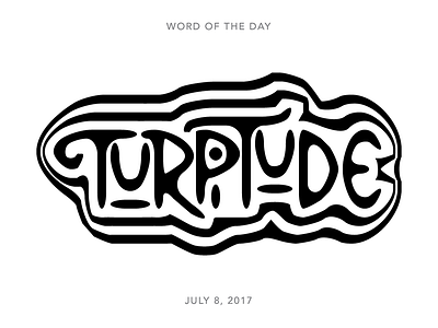 Turpitude lettering logo type typography