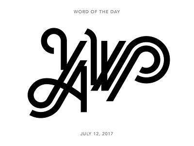 Yawp lettering logo type typography