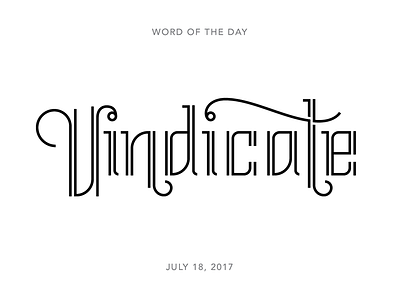 Vindicate lettering logo type typography
