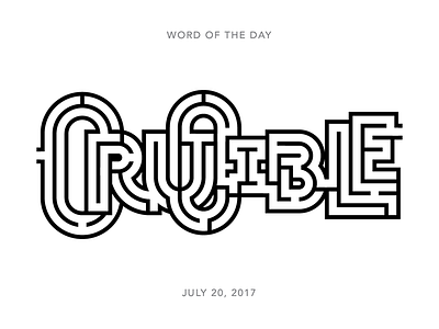Crucible lettering logo type typography