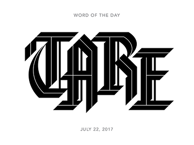 Tare lettering logo type typography