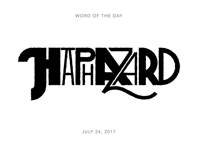 Haphazard logo typography lettering type