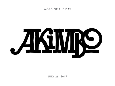 Akimbo lettering logo type typography