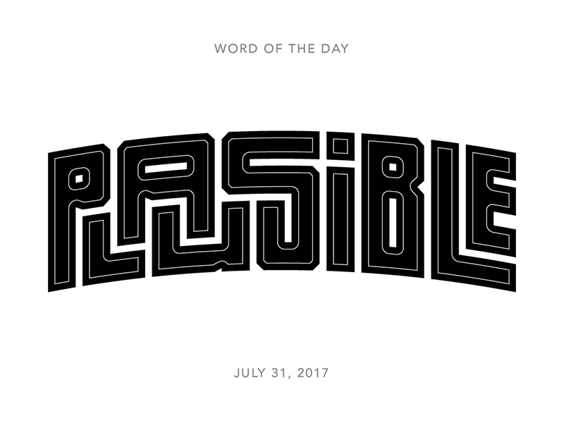 Plausible logo typography lettering type
