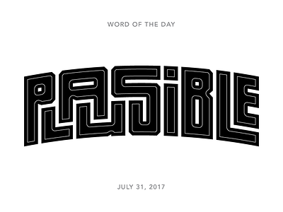 Plausible lettering logo type typography