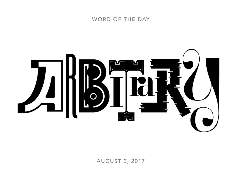 Arbitrary logo typography lettering type