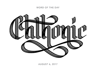 Chthonic lettering logo type typography