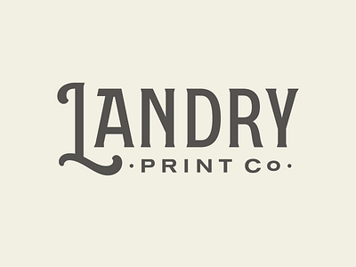 Landry Print Co. landry lettering logo logotype print type