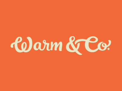 Warm & Co. lettering type warm