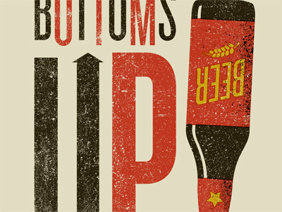 Bottles Up! beer bottles up illustration