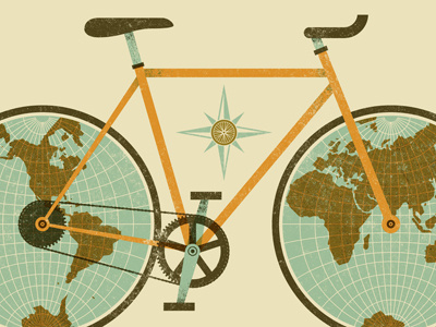 Bike Map bicycle bike illustration map ride texture