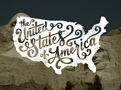 The United States of America america eagles freedom lettering mount rushmore typography united states