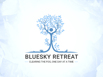 Bluesky Retreat blue branding creative design graphic design logo sky vector