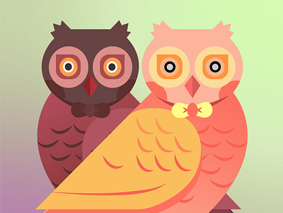 Owl Character illustration illustration art logo design vector