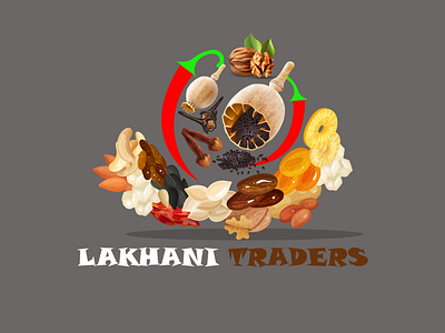 Spice dry fruits brand logo