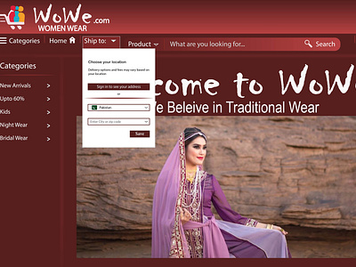 Online Clothing website UI Design