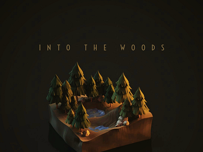 Into The Woods blender design folklore illustration minimal woods