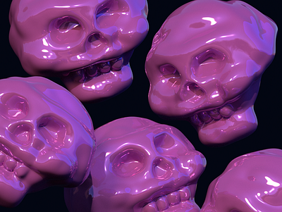 Cranium Gang 3d blender design graphic design illustration minimal pastel