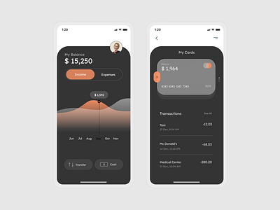 Daily UI 002 - Banking Application banking app dailyuichallenge ui uidesign