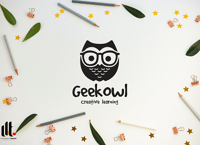 Geekowl logo design art branding design flat graphic design illustration illustrator logo minimal vector