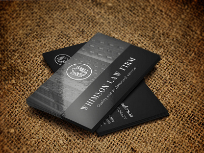 Whimson Law firm Business card design.