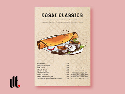 Classic Desi Restaurant Menu Design branding design flat graphic design illustration illustrator logo menu design minimal ui uiux vector