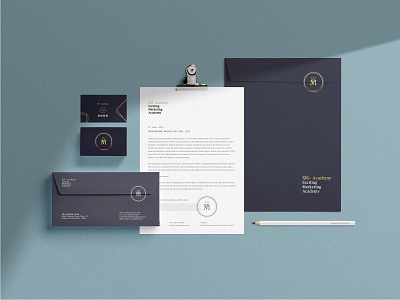 Brand Identity Design for XM black brand identity branding business cards digital digitalart envelope envelope design gold logo logo design mark marketing stationary design stationary mockup