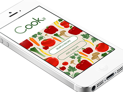 Cuisine IOS Application app eat food green illustrtation ios ui ux web