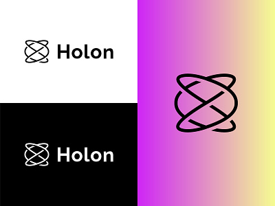Holonic Systems Logo 2d colorful creative curves logo logodesign negative space sound sound wave