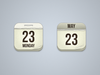 Calendar Icons app calendar date icon ios ipad iphone paper