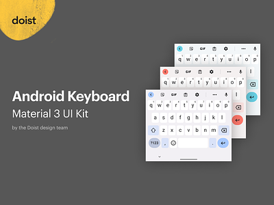 Android Keyboard – Material 3 UI Kit android figma google keyboard material 3 material you mobile design mockup resource template ui ui kit