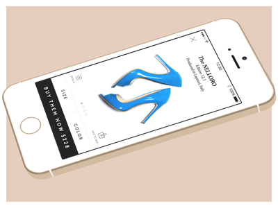M.Gemi – Product Detail View app black ios iphone italy m.gemi mgemi minimal ribot shoes ui white