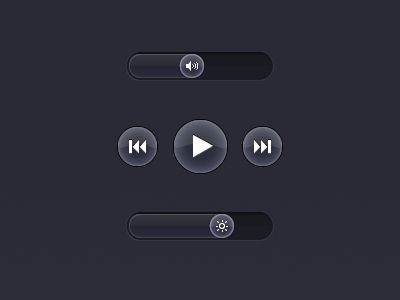 iOS UI Controls brightness controls ios mission control multitasking next play previous ui volume