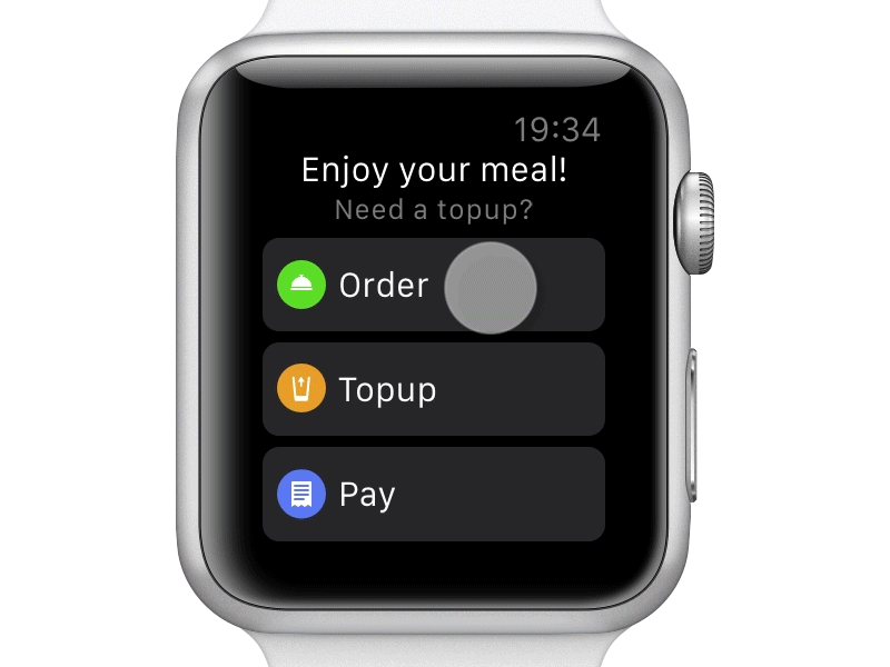 Restaurant Watch App – Drinks Topup