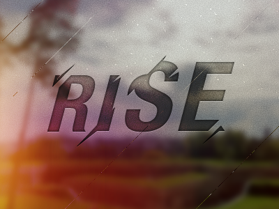 RISE Logo Concept blur lines logo noise photography picture rise texture vintage