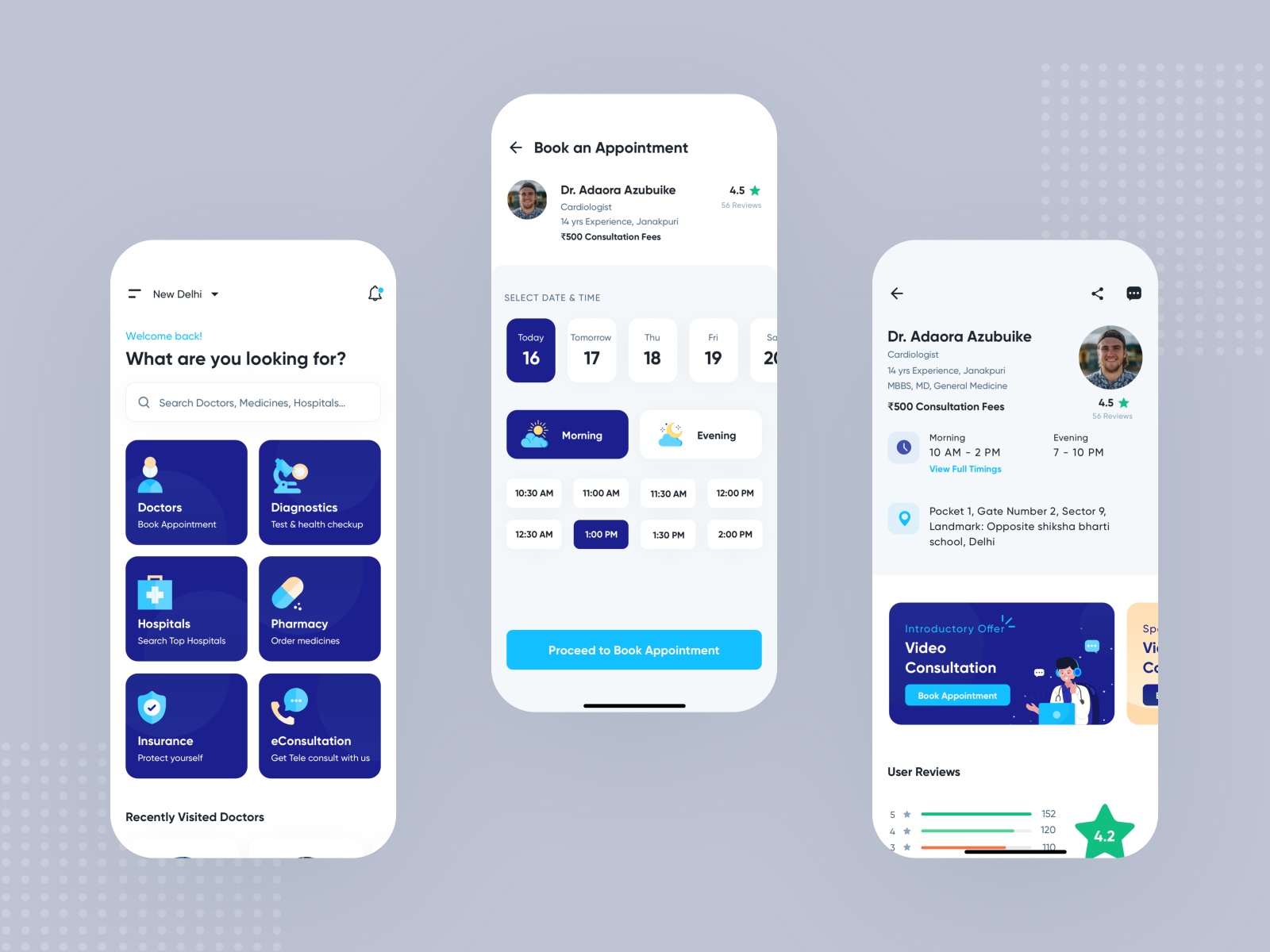 Medicos App UI Kit by vijay bisht on Dribbble