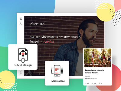Creative Agency landing page Sketch Template