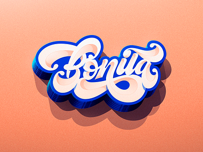 You're Bonita blend design illustrator letter lettering letters shadows texture typography vector