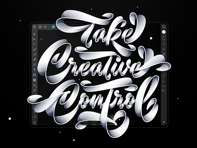 Take Creative Control affinitydesigner illustration illustrator letter lettering letters shades shadows typography vector