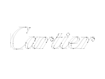 Cartier Bezier bezier branding cartier design illustration illustrator letter lettering letters redesign typography vector