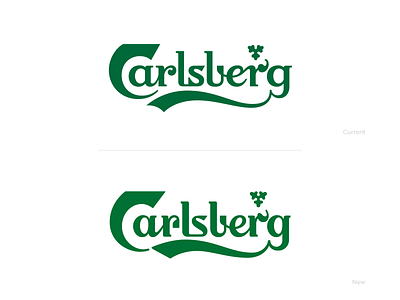 Carlsberg branding design illustrator letter lettering letters logo mark rebrand typography vector