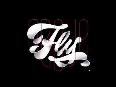 Fly Above above design fly illustration illustrator joins letter lettering letters logo shadows vector