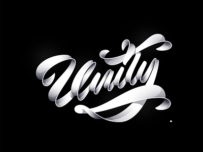 Unity design illustration illustrator letter lettering letters logo shadows vector