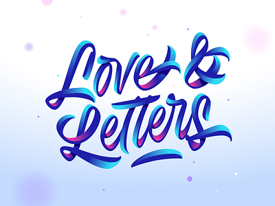 Love & Letters colors design illustration illustrator letter lettering letters logo shadows ui vector