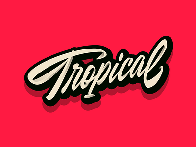 🌴 design illustration illustrator letter lettering letters logo shadows tropical ui vector